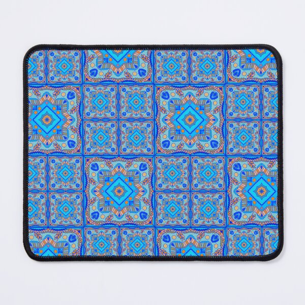 Item preview, Oriental Retro Tile Pattern in Blue‑Beige designed and sold by anamariafischer.