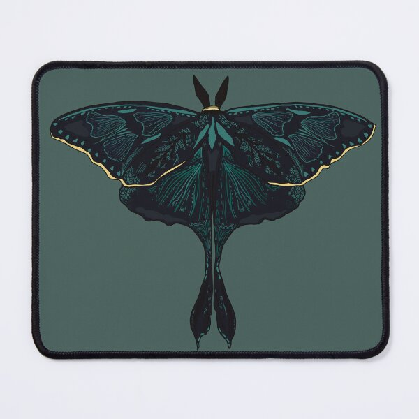 Item preview, Dark Lunar Moth Intricate Design - Blue Glow designed and sold by Sophie Elaina Designs.