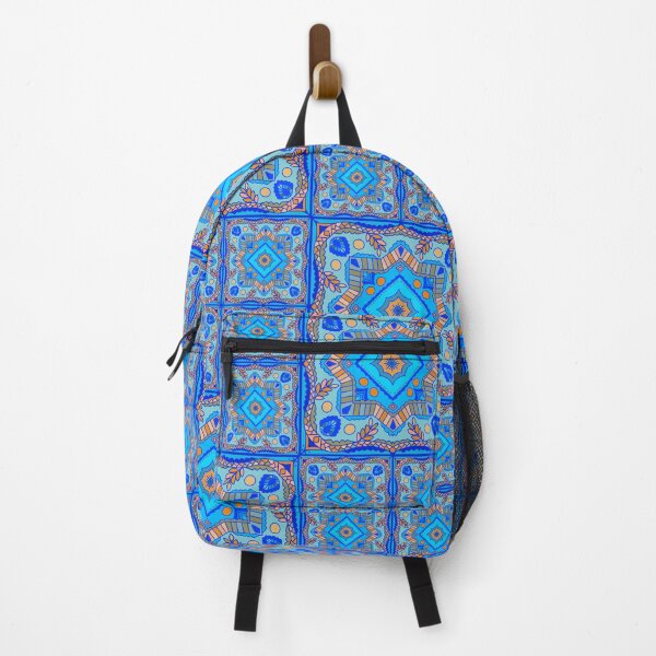 Artikelvorschau, Orientalisches Retro‑Fliesenmuster in Blau‑Beige entworfen und verkauft von anamariafischer.