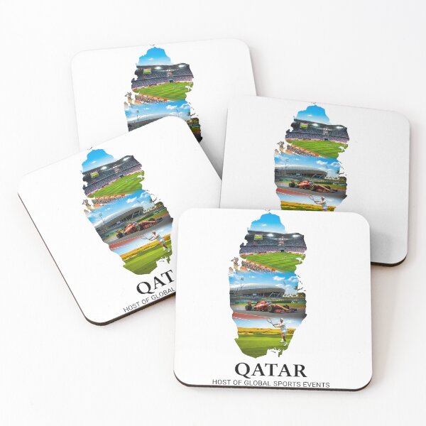 Item preview, Qatar Map Art - Global Sports Hub Stadiums & Racing Design designed and sold by AbulailArt.