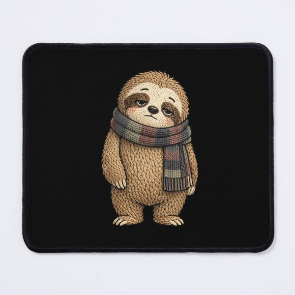 Item preview, Sad Sloth Moody Aesthetic | Emotional Kawaii Animal Embroidery Style designed and sold by ColorSplash123.