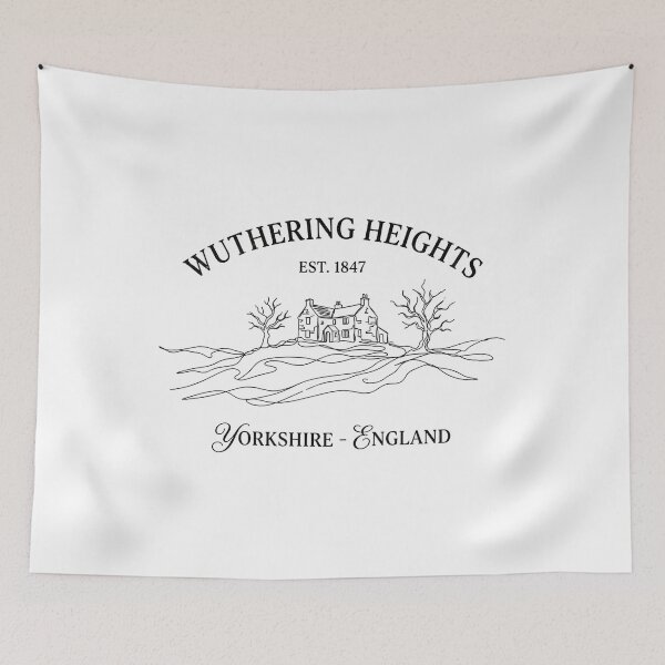 Item preview, Wuthering Heights Est 1847 Yorkshire England Minimalist Line Art designed and sold by Fenay Designs.