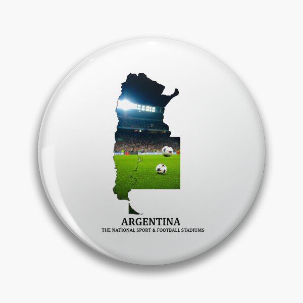 Item preview, Argentina Map Art - Football Passion & National Stadiums Design designed and sold by AbulailArt.