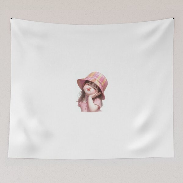 Item preview, Cute Kawaii Girl Illustration | Soft Aesthetic Pink Art | Adorable Cartoon Character Design designed and sold by PixelVibe Art.