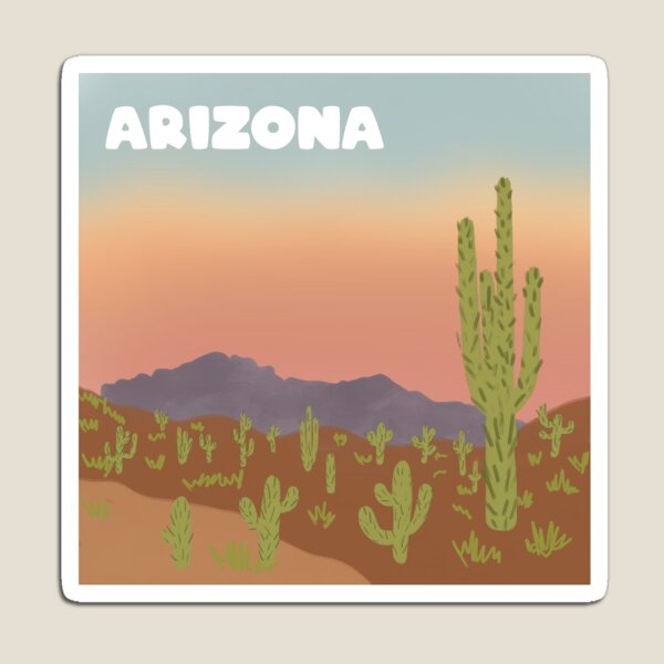 Item preview, Pegatina de viaje por carretera de Phoenix, Arizona, Desert Square designed and sold by Hannahspach.
