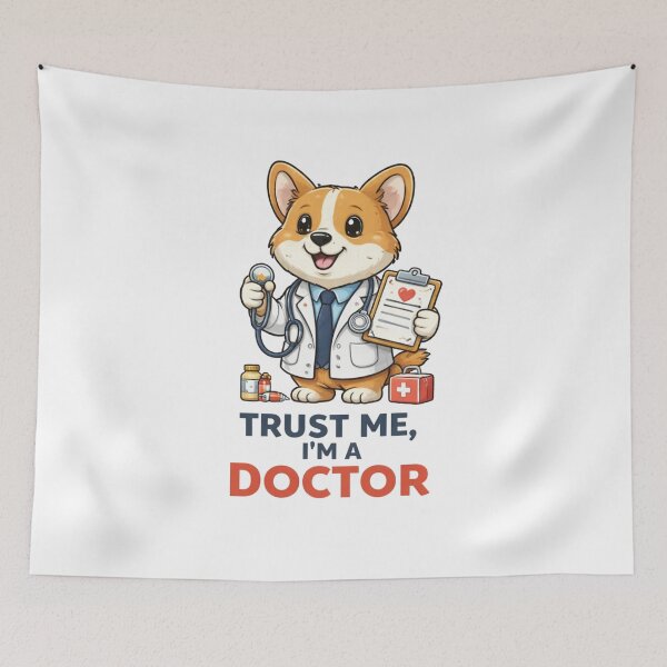 Item preview, Funny Corgi Doctor Shirt Trust Me I'm A Doctor Cute Humor designed and sold by Motivora.