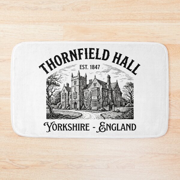 Item preview, Thornfield Hall Est 1847 Yorkshire England Jane Eyre Vintage Etching designed and sold by Fenay Designs.