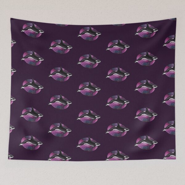 Item preview, Orca in Space - Pink and Blue Nebula designed and sold by Sophie Elaina Designs.