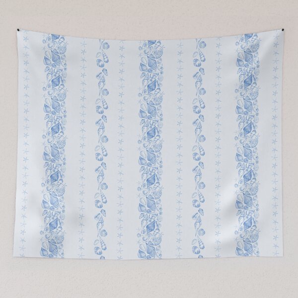 Item preview, Pastel Blue Seashell Pattern Design designed and sold by Flowersforbear.