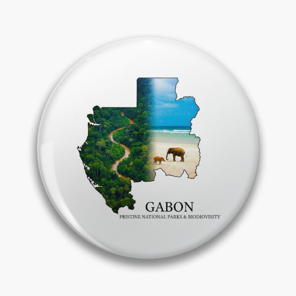 Item preview, Gabon Map Art - Pristine National Parks & Biodiversity Wildlife Design designed and sold by AbulailArt.