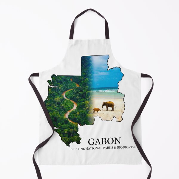 Item preview, Gabon Map Art - Pristine National Parks & Biodiversity Wildlife Design designed and sold by AbulailArt.