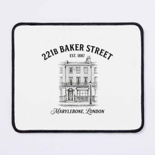 Item preview, 221B Baker Street Est 1887 Marylebone London Sherlock Holmes Vintage Manor designed and sold by Fenay Designs.