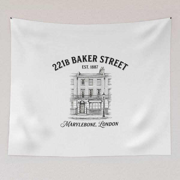 Item preview, 221B Baker Street Est 1887 Marylebone London Sherlock Holmes Vintage Manor designed and sold by Fenay Designs.