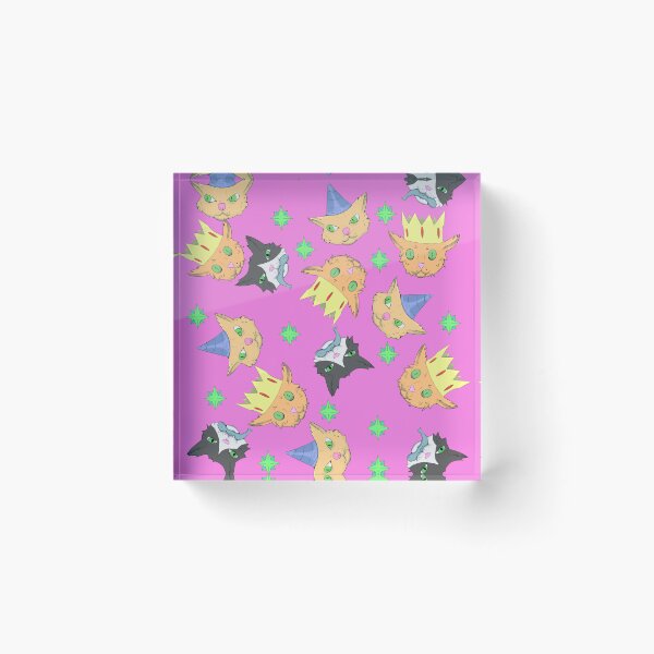 Item preview, Cartoon Cat Collage with Party Hats, Crowns and Fish designed and sold by Goiabada_De_Banana.