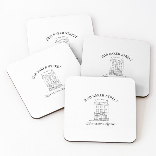 Item preview, 221B Baker Street Est 1887 Marylebone London Sherlock Holmes Minimalist Line Art designed and sold by Fenay Designs.