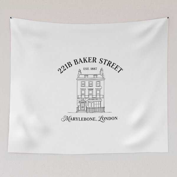 Item preview, 221B Baker Street Est 1887 Marylebone London Sherlock Holmes Minimalist Line Art designed and sold by Fenay Designs.