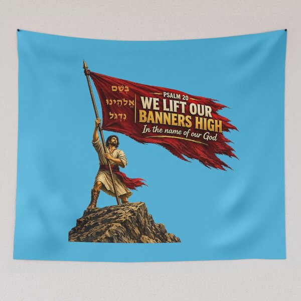 Item preview, Psalm 20 Faith Banner Shirt - We Lift Our Banners High designed and sold by Dexters Inspiring Creations.