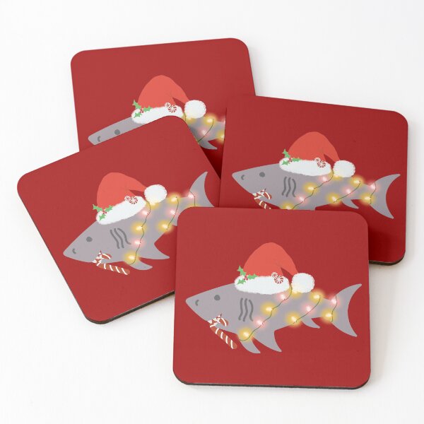 Item preview, Festive Christmas Santa Shark with Lights designed and sold by Rosemarie Guieb Designs.
