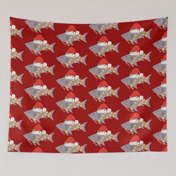 Item preview, Festive Christmas Santa Shark with Lights designed and sold by Rosemarie Guieb Designs.