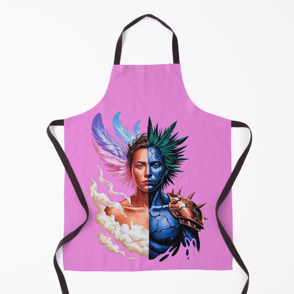 Item preview, Half Angel Half Warrior Woman Fantasy Duality Portrait designed and sold by Amanda's Factory.