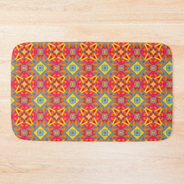 Item preview, Retro Kaleidoscope Pattern with Stars and Squares designed and sold by anamariafischer.