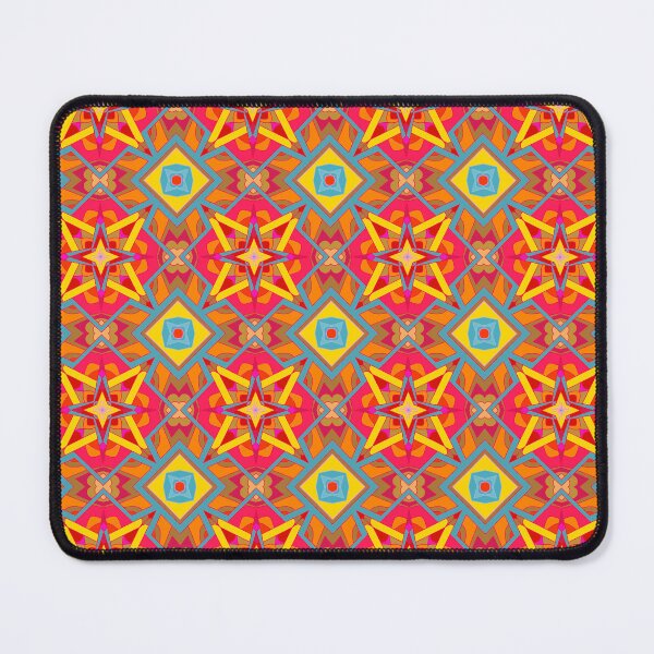 Item preview, Retro Kaleidoscope Pattern with Stars and Squares designed and sold by anamariafischer.