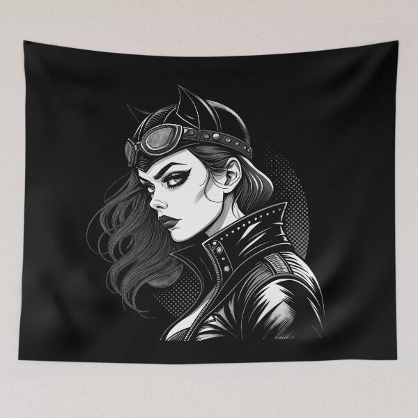 Item preview,  Cat Lady in Leather designed and sold by Fadi Alyaldani.