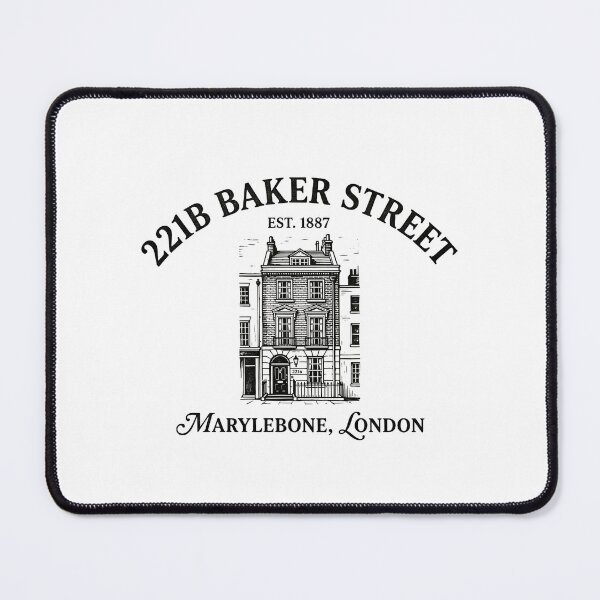Item preview, 221B Baker Street Est 1887 Marylebone London Sherlock Holmes Vintage Etching designed and sold by Fenay Designs.