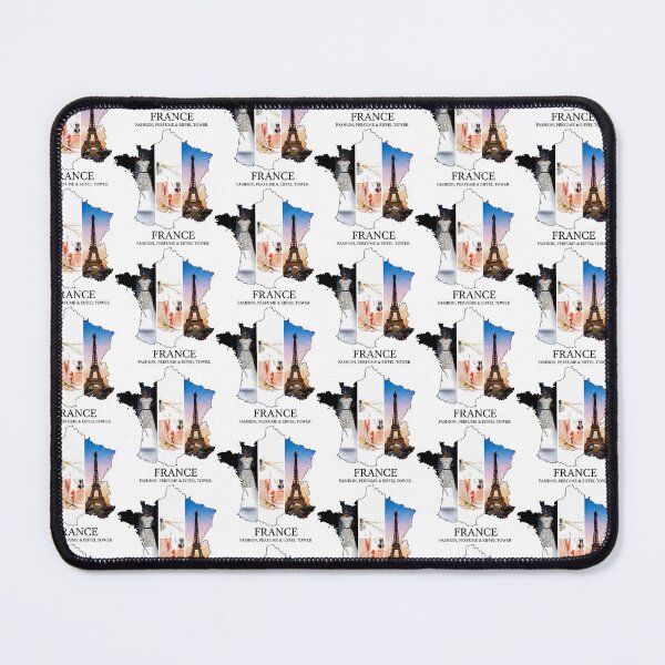 Item preview, France Map Art - Fashion, Perfume & Eiffel Tower Paris Design designed and sold by AbulailArt.