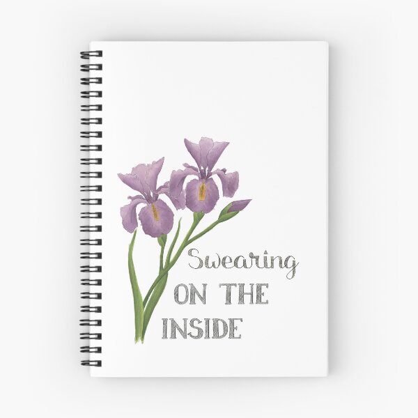 Artikelvorschau, Schwören auf die Innenseiten lila Irisblüten entworfen und verkauft von NaughtyFlorals.