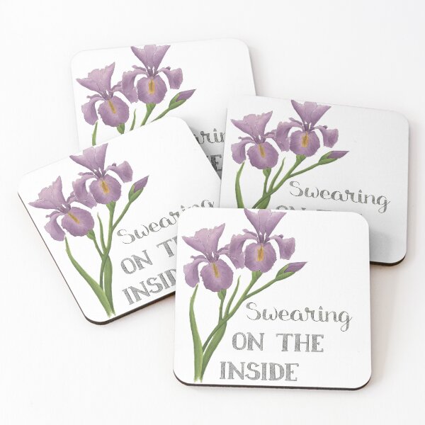 Item preview, Swearing on the Inside Purple Iris Flowers designed and sold by NaughtyFlorals.