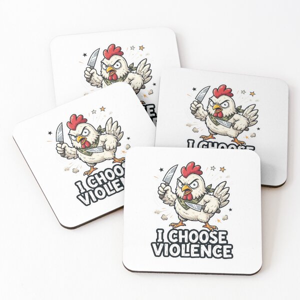Item preview, I Choose Violence - Funny Chicken designed and sold by SnowballBunny.