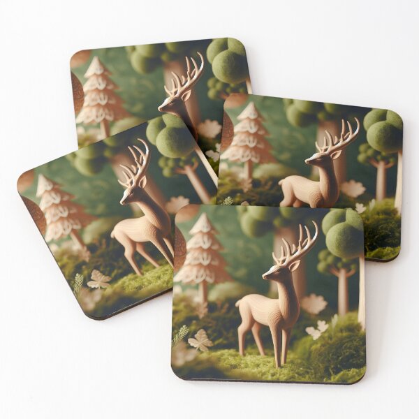 Item preview, Wooden Deer – Handcrafted Nature Scene designed and sold by jdz031.