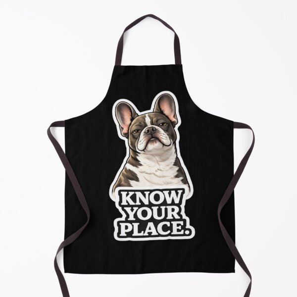 Item preview, French Bulldog Owners Club – Know Your Place Funny Frenchie Sticker Style Design designed and sold by Frenchie Fever.