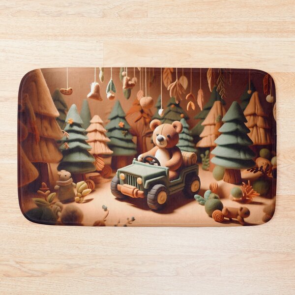 Item preview, Clay Bear Adventure – Handcrafted Forest Scene designed and sold by jdz031.