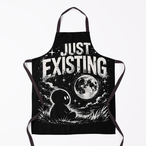 Item preview, Just Existing – Minimal Tired Mood Moon Night Design designed and sold by SzyMazDesign.