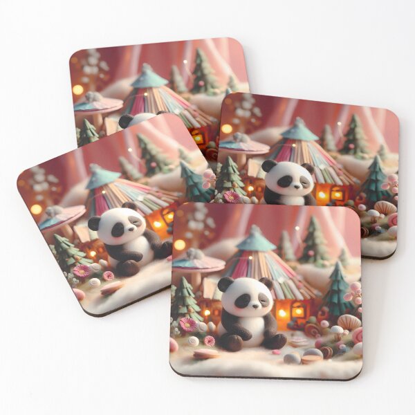 Item preview, Clay Panda Moment – Miniature Park Scene designed and sold by jdz031.