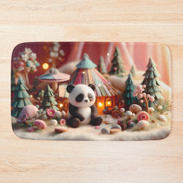 Item preview, Clay Panda Moment – Miniature Park Scene designed and sold by jdz031.