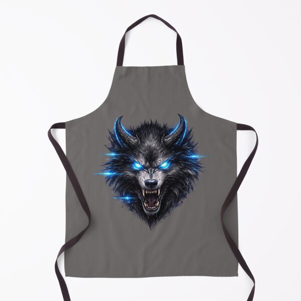 Item preview, Glitch Demon Wolf Blue Eyes – Cyberpunk Beast designed and sold by unglaublichGut.