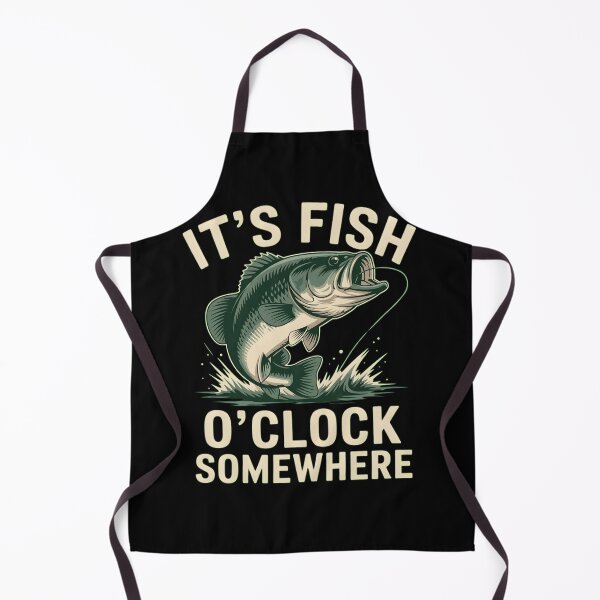 Item preview, It's Fish O'Clock Somewhere - Vintage Bass Fishing Angler designed and sold by haitrieuic96.