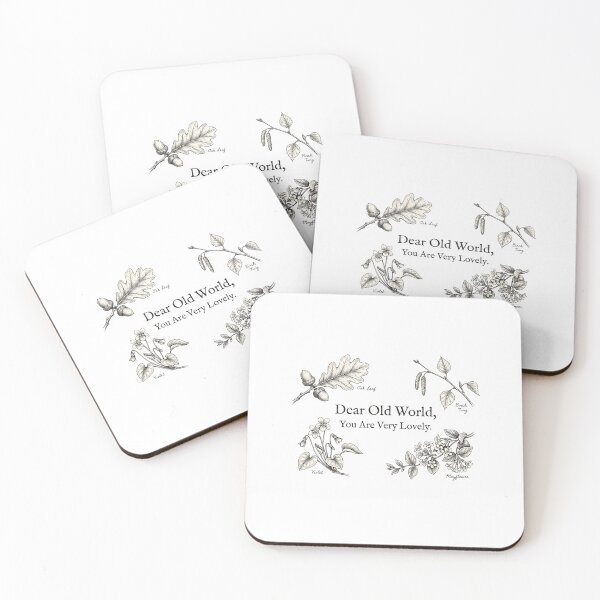 Item preview, Dear Old World You Are Very Lovely Botanical Nature designed and sold by Fenay Designs.