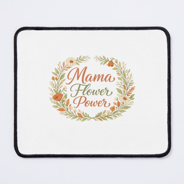 Item preview, Mama Flower Power - Elegant Boho Floral Typography Design designed and sold by MKreative Studio.