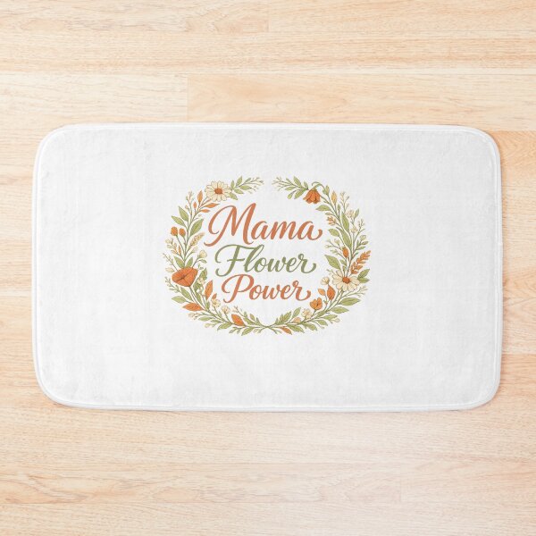 Item preview, Mama Flower Power - Elegant Boho Floral Typography Design designed and sold by MKreative Studio.