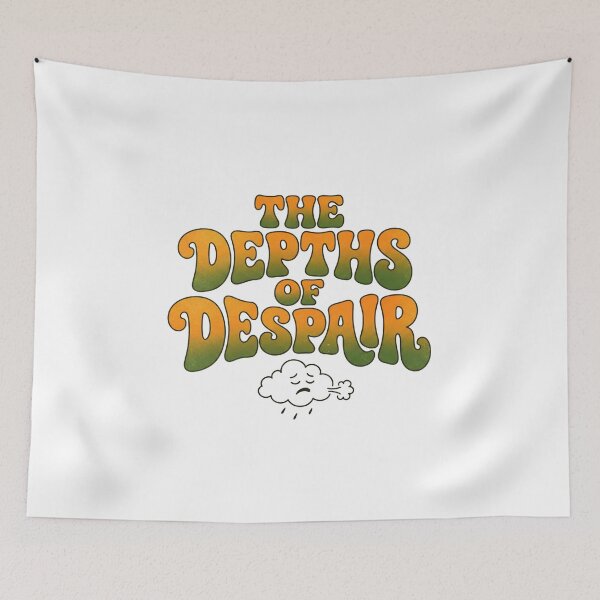 Item preview, The Depths Of Despair Crying Cloud Retro Quote designed and sold by Fenay Designs.