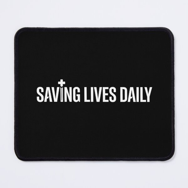 Item preview, Saving Lives Daily - Minimalist Typography Medical White Text designed and sold by ModdiesColors.