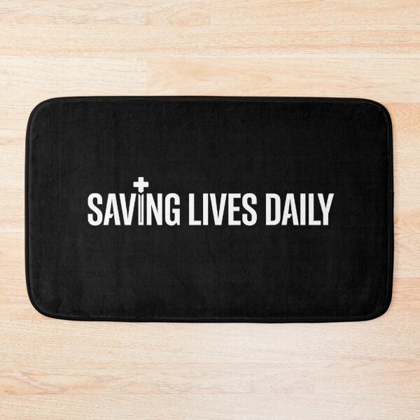 Item preview, Saving Lives Daily - Minimalist Typography Medical White Text designed and sold by ModdiesColors.