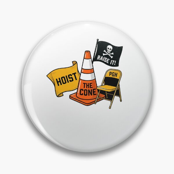 Item preview, Hoist the Cone Parking Chair  - Pittsburgh Baseball designed and sold by phoebelevine.