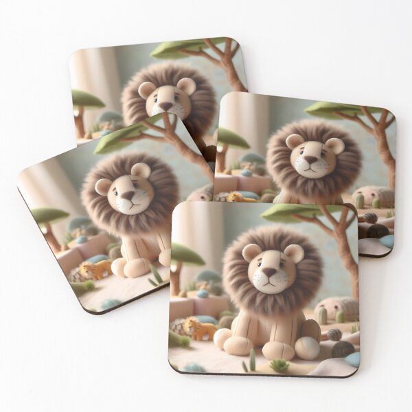 Item preview, Plush Lion – Handmade Savanna Scene designed and sold by jdz031.