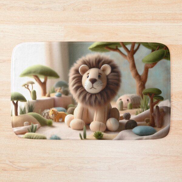 Item preview, Plush Lion – Handmade Savanna Scene designed and sold by jdz031.