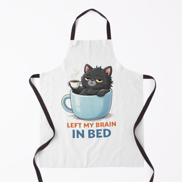Item preview, Funny Cat Coffee Shirt Left My Brain In Bed Humor designed and sold by Motivora.